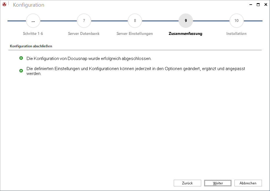 Docusnap-Konfiguration-Abschluss