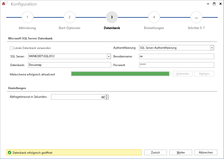 Docusnap-Konfiguration-Datenbank