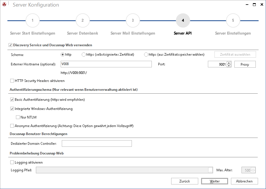 Docusnap-Konfiguration-Server-API