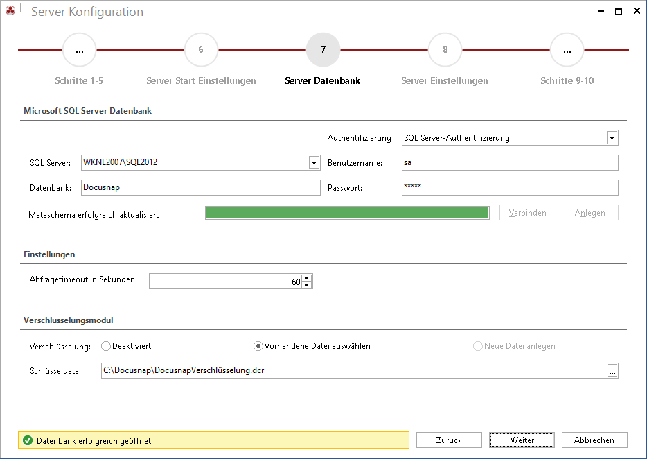 Docusnap-Konfiguration-Start-Server-Datenbank