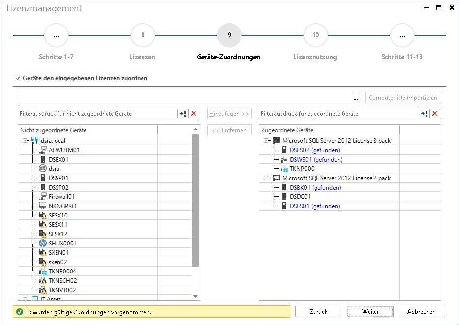 Docusnap-Lizenzmanagement-Geraete-Zuordnung