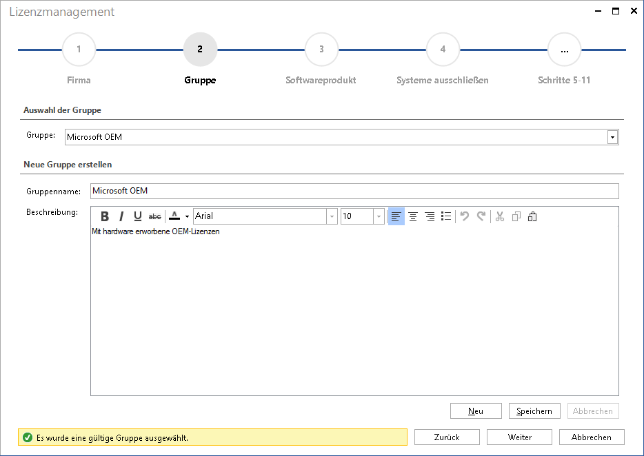 Docusnap-Lizenzmanagement-Gruppe