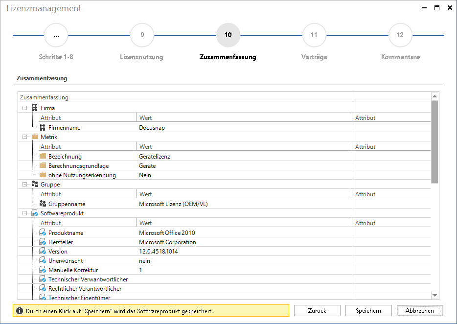 Docusnap-Lizenzmanagement-Zusammenfassung