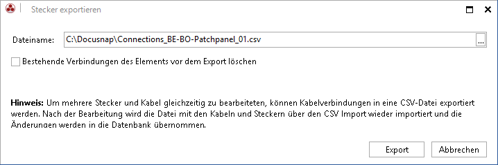 Docusnap-Physikalische-Infrastruktur-Kabelverbindung-exportieren-Dialog