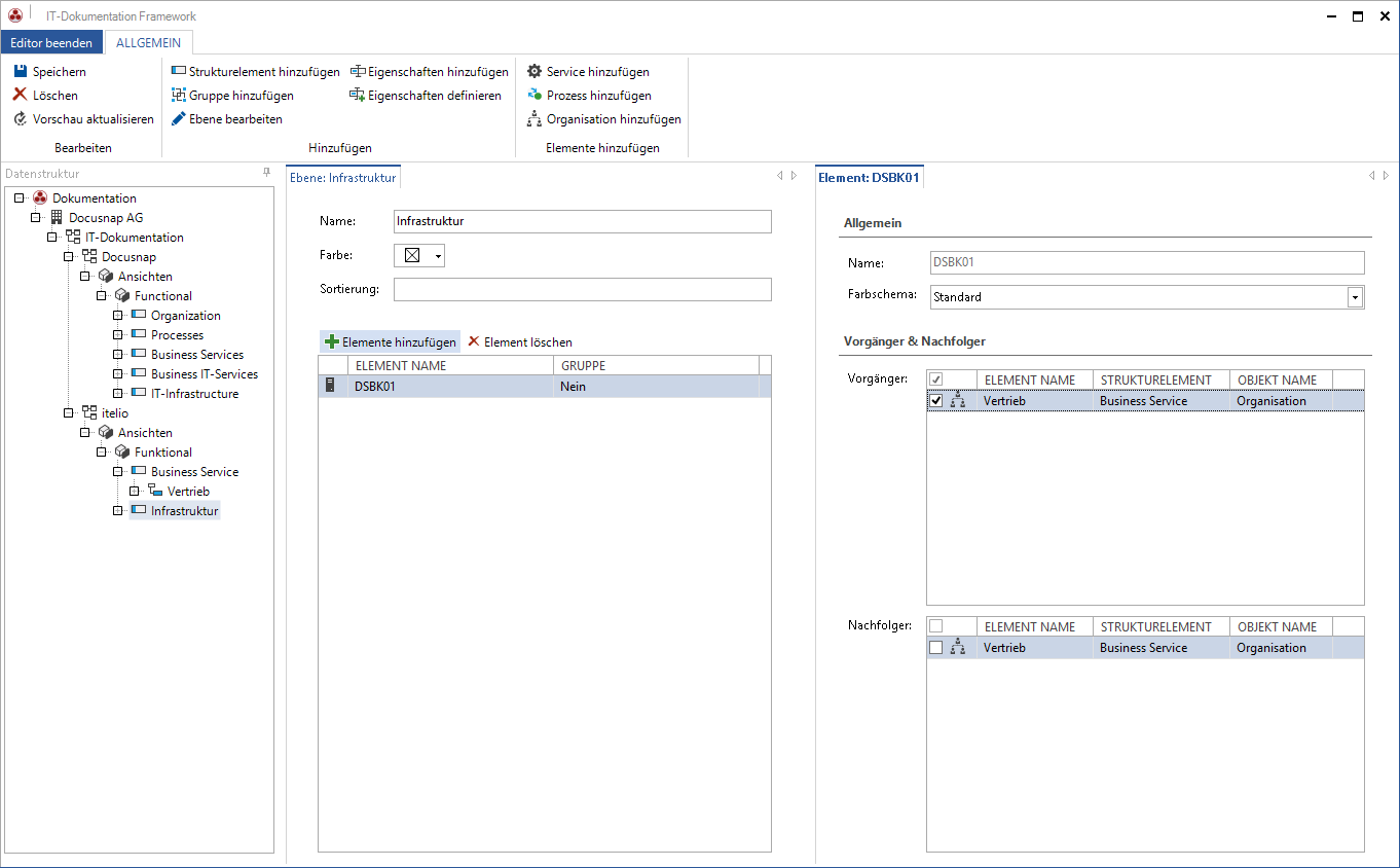 Docusnap-Businessstrukturen-Element-hinzufügen