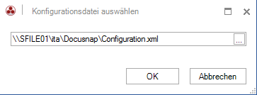 Docusnap-Konfigurationsdatei-auswählen