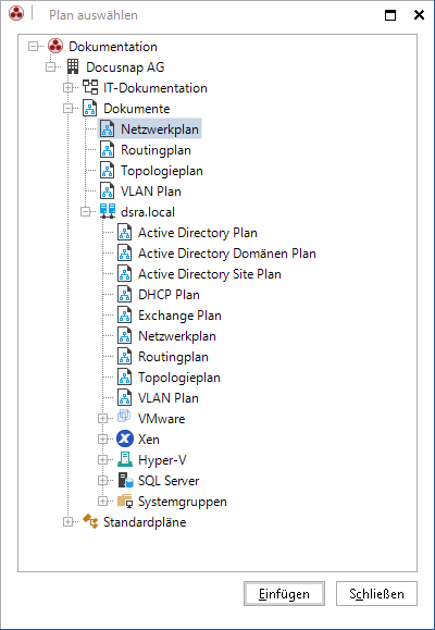 Docusnap-IT-Konzepte-Plan-auswählen