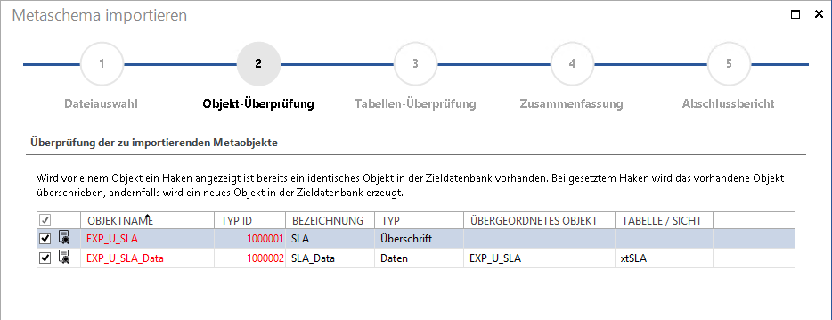 Docusnap-Metaschema-importieren-Objekte-Ueberpruefung-Daten-Vorhanden