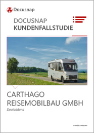 Titelseite Kundenfallstudie Carthago Reisemobilbau GmbH und Docusnap